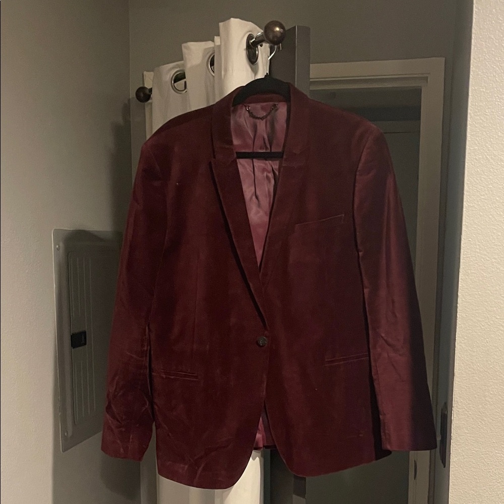 Topman Deep Burgundy Men's Blazer